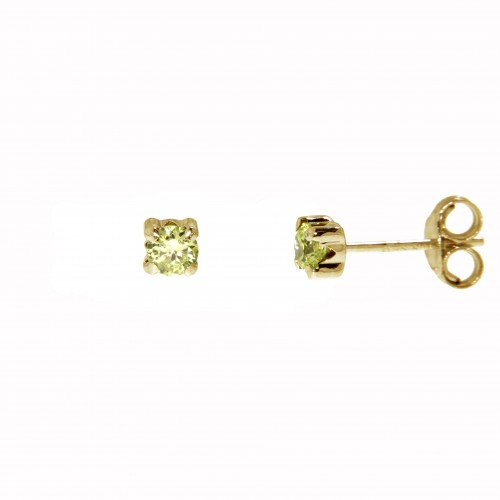 Gold earrings 10kt, 08-3BO